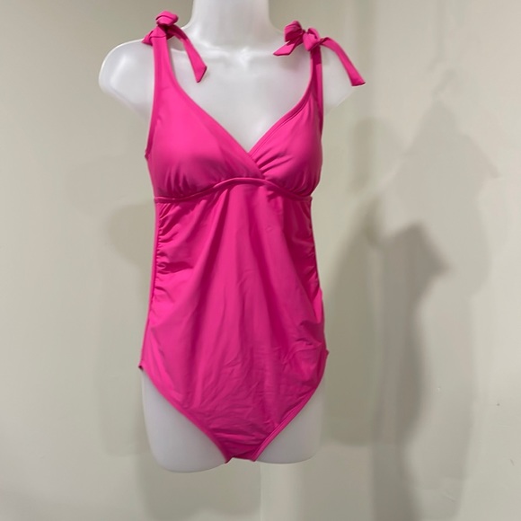 NWOT Isabel Maternity Pink One Piece Swim Suit.  Size S small 4/6 - Picture 1 of 11